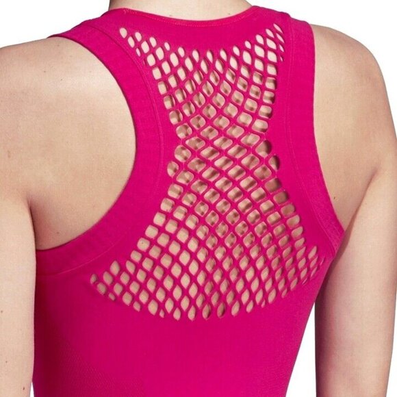 RARE!💗Adidas by Stella McCartney Warp Knit Jumpsuit in Pink - Size Medium - Picture 4 of 10